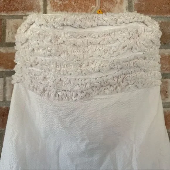 Lilly Pulitzer Strapless Franco Dress Textured White Women’s 10 Bridal Shower - Picture 3 of 10